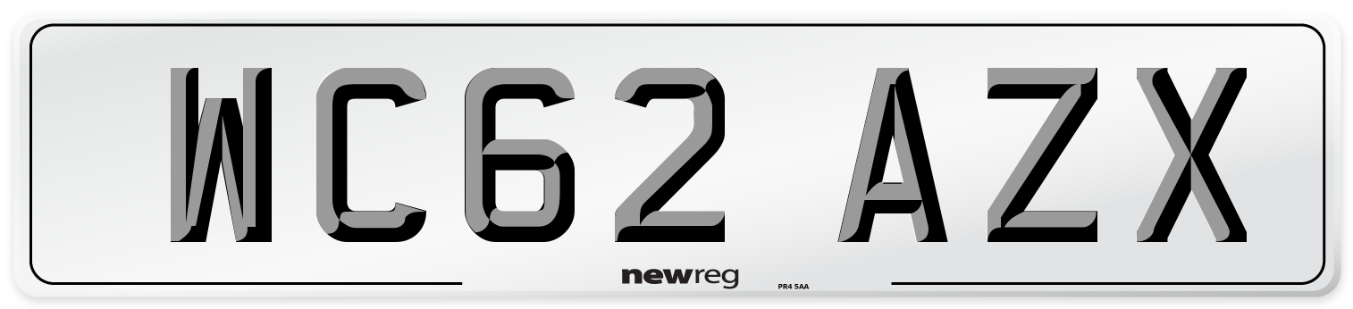 WC62 AZX Number Plate from New Reg